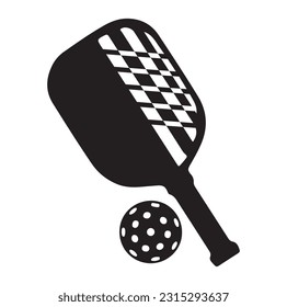 pickleball ball isolated on white, vector simple illustration, ball with holes