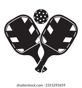 pickleball ball isolated on white, vector simple illustration, ball with holes