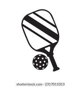 pickleball ball isolated on white, vector simple illustration, ball with holes