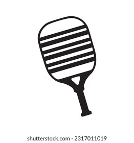pickleball ball isolated on white, vector simple illustration, ball with holes