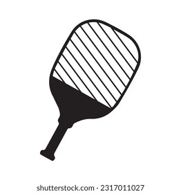 pickleball ball isolated on white, vector simple illustration, ball with holes