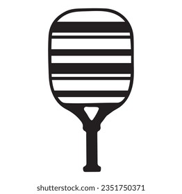 pickleball ball isolated on white, vector simple illustration, ball with holes
