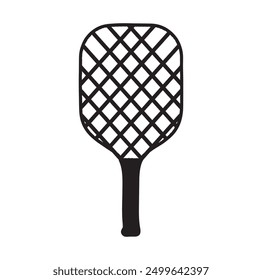 pickleball ball isolated on white, vector simple illustration, ball with holes
