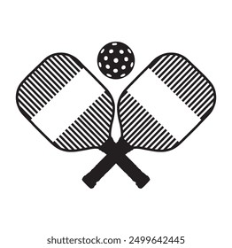 pickleball ball isolated on white, vector simple illustration, ball with holes