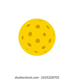Pickleball ball isolated vector illustration
