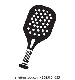 Pickleball Fledermaus Vektor Silhouette Illustration 