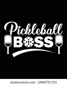 "Pickleball boss" EPS Vector File