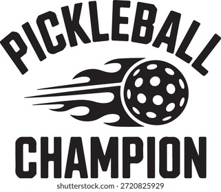 Logotipo do campeão de pechincha com uma bola dinâmica com chamas, simbolizando a velocidade e a vitória no esporte.