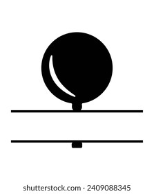 Pickleball Clipart black vector. You can use it as club logo, banner design etc.