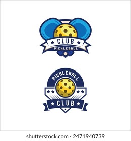 Pickleball Club sports Logo modern minimal design concept 