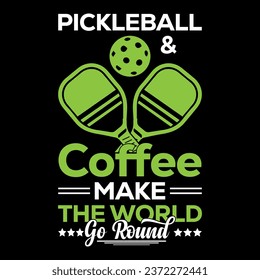 Baloncesto y café Make The World Go Round, diseño de camisetas de la época de la pelota de futbol, jugador de futbolín, diseños de camisetas de los amantes de los pepinillos, camisetas de encurtidos divertidos, bolas, vectores de murciélagos