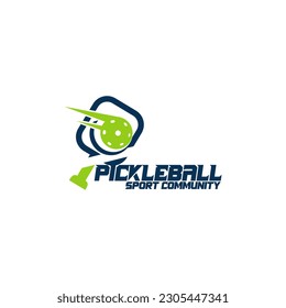 Pickleball Community Academy Club  Sports Logo Template Vector