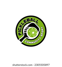 Pickleball Community Academy Club  Sports Logo Template Vector