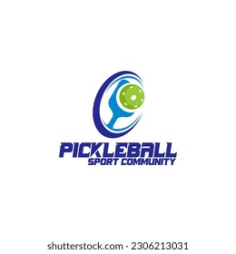 Pickleball Community Academy Club  Sports Logo Template Vector