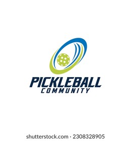 Pickleball Community Academy Club  Sports Logo Template Vector