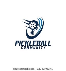 Pickleball Community Academy Club  Sports Logo Template Vector