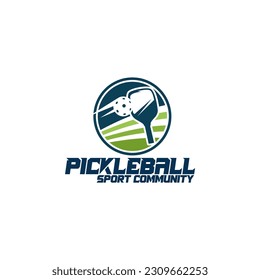 Pickleball Community Academy Club  Sports Logo Template Vector