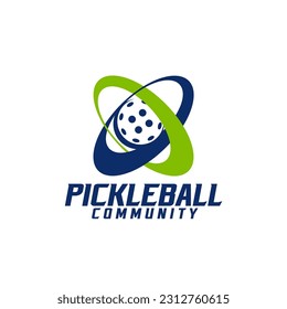 Pickleball Community Academy Club  Sports Logo Template Vector