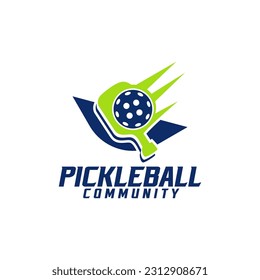 Pickleball Community Academy Club  Sports Logo Template Vector