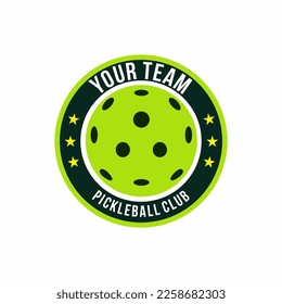 Pickleball community logo badge with blue background