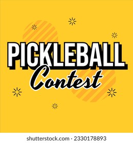 Pickleball contest games sports banner template design vector svg