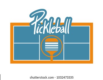 Pickleball courtl illustration