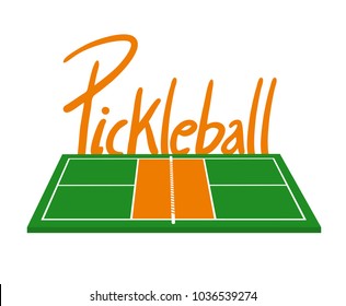 Pickleball courtl illustration