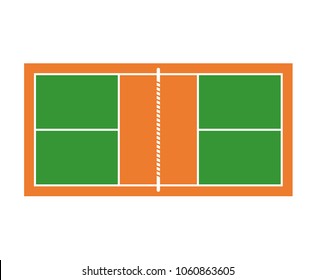 Pickleball courtl illustration