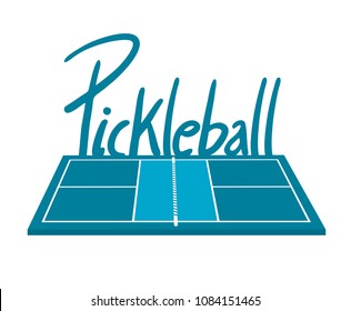 Pickleball courtl illustration