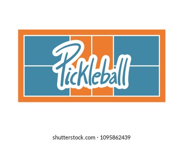 Pickleball courtl illustration