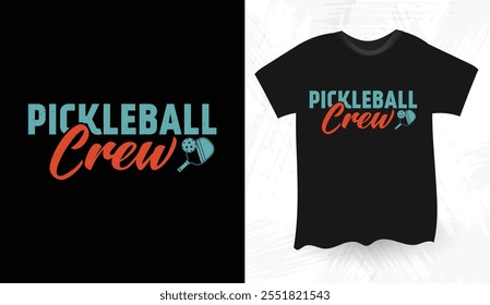 Pickleball Crew sports t shirt design template