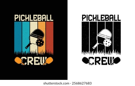 Pickleball Crew pickleball t shirt design template