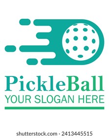 Diseño de logotipo de texto personalizado de Pickleball. Puede usarlo como logotipo de club, diseño de banners, etc.