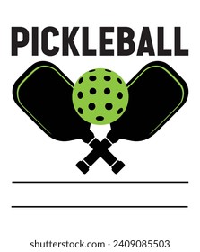 Pickleball custom text Logo vector. You can use it as club logo, banner design etc.