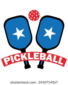 Pickleball and Custom Text Ribbon Logo Vector. You can use it as club logo, banner design etc.