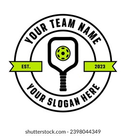 PICKLEBALL EMBLEM LOGO DESIGN TEMPLATE