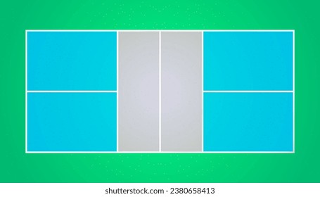 Pickleball field from top view . The sports concept