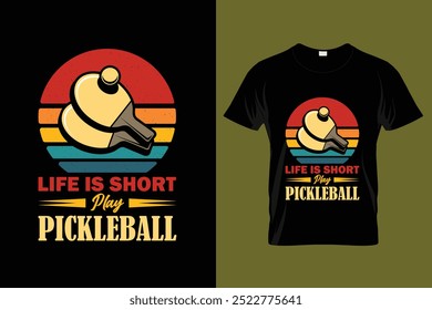 Pickleball game quote t-shirt design graphic instant download eps10 