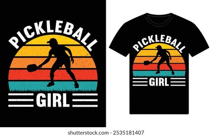 Pickleball girl custom t shirt design