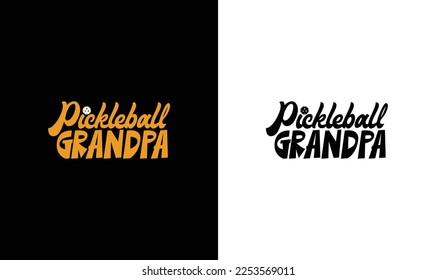 Pickleball Grandpa T shirt design, typography