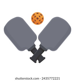 Pickleball icon cartoon vector. Badge artwork. Character activity padle