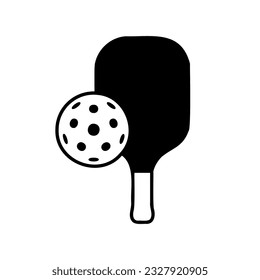 Pickleball Icon. Vector Illustration of Paddle and Ball for Sports Enthusiasts.