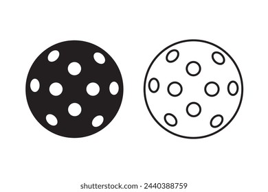 Pickleball icon vector on white background