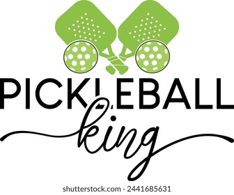Pickleball King T-Shirt Design, shirt design.