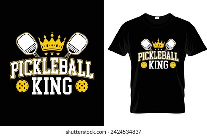 Pickleball King tshirt design vector