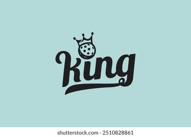 pickleball king vector graphic for t shirt, sticker, logo, banner, etc.