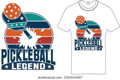  Pickleball Legend – Pickleball T Shirt Design, Funny Pickleball Shirt,Mens Pickleball Legend T Shirt, Funny Sarcastic Pickle Ball Lovers Paddle Tee for Guys, Eat Sleep Pickle Ball.