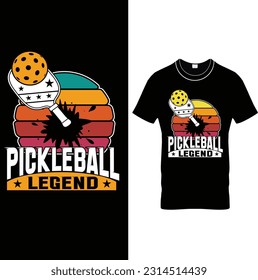  Pickleball Legend – Pickleball T Shirt Design, Funny Pickleball Shirt,Mens Pickleball Legend T Shirt, Funny Sarcastic Pickle Ball Lovers Paddle Tee for Guys, Eat Sleep Pickle Ball.