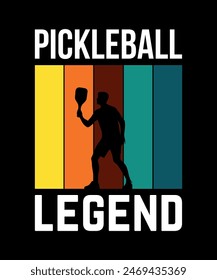 Pickleball Legend , Pickleball t-shirt design art illustration 