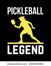 Pickleball Legend , Pickleball t-shirt design art illustration 